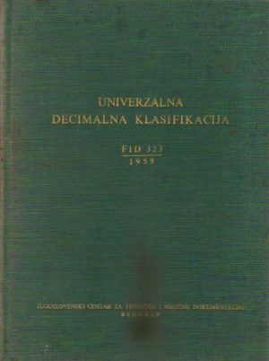 Univerzalna decimalna klasifikacija FID 323; 1959