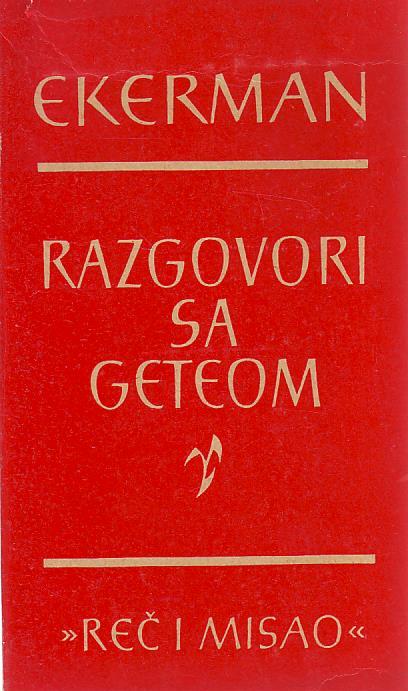 J. P. Ekerman - Razgovori sa Geteom