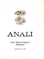 Anali Gazi Husrev-begove biblioteke (knjiga XI - XII)