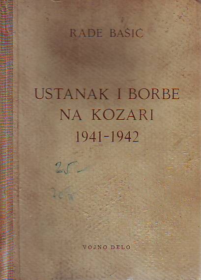 Rade Bašić - Ustanak i borbe na Kozari 1941-1942